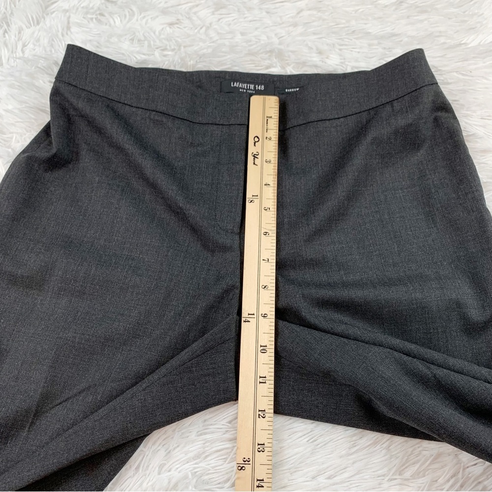 Lafayette 148 Barrow stretch wool‎ straight leg pants trousers grey workwear - Picture 5 of 10